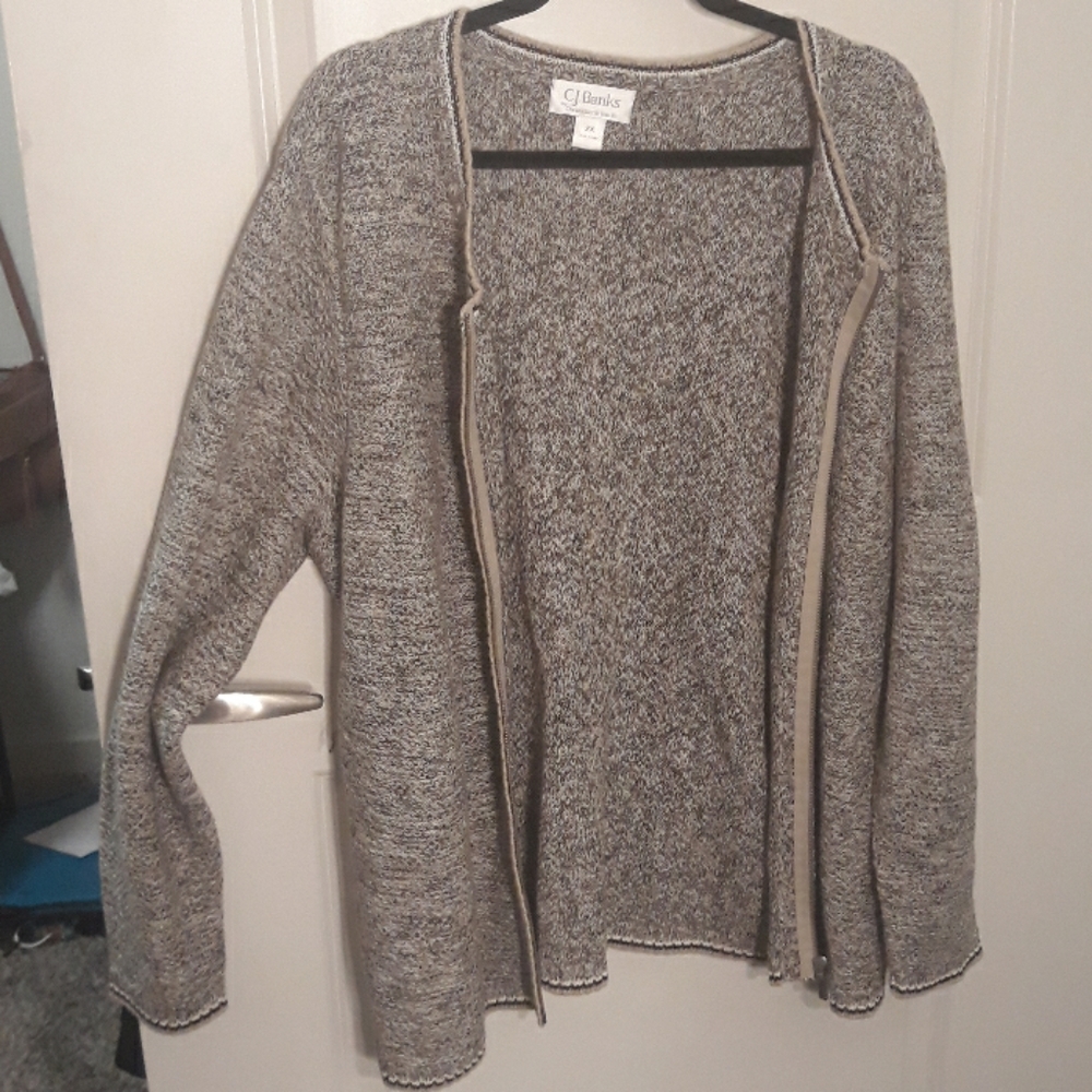 C.J Banks sweater with zipper